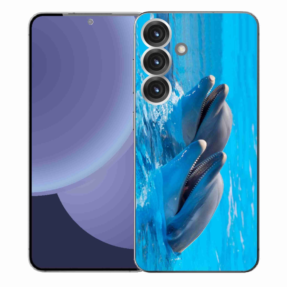 Gelový kryt mmCase na Samsung Galaxy S25+ - delfíni