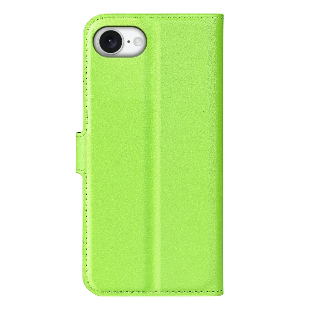 Litchi knížkové pouzdro na iPhone 16e - zelené