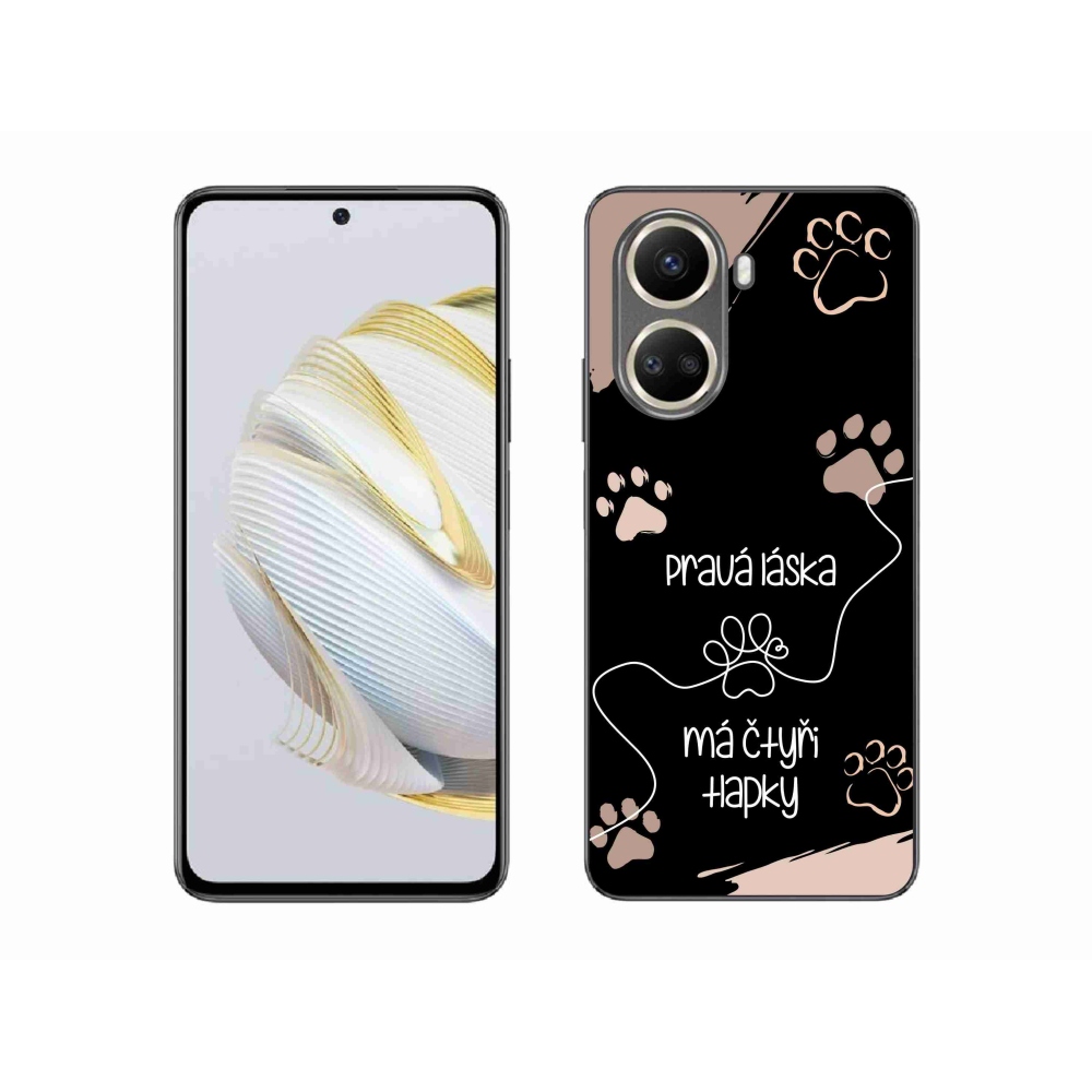 Gelový kryt mmCase na Huawei Nova 10 SE - psí motiv 1 černé pozadí