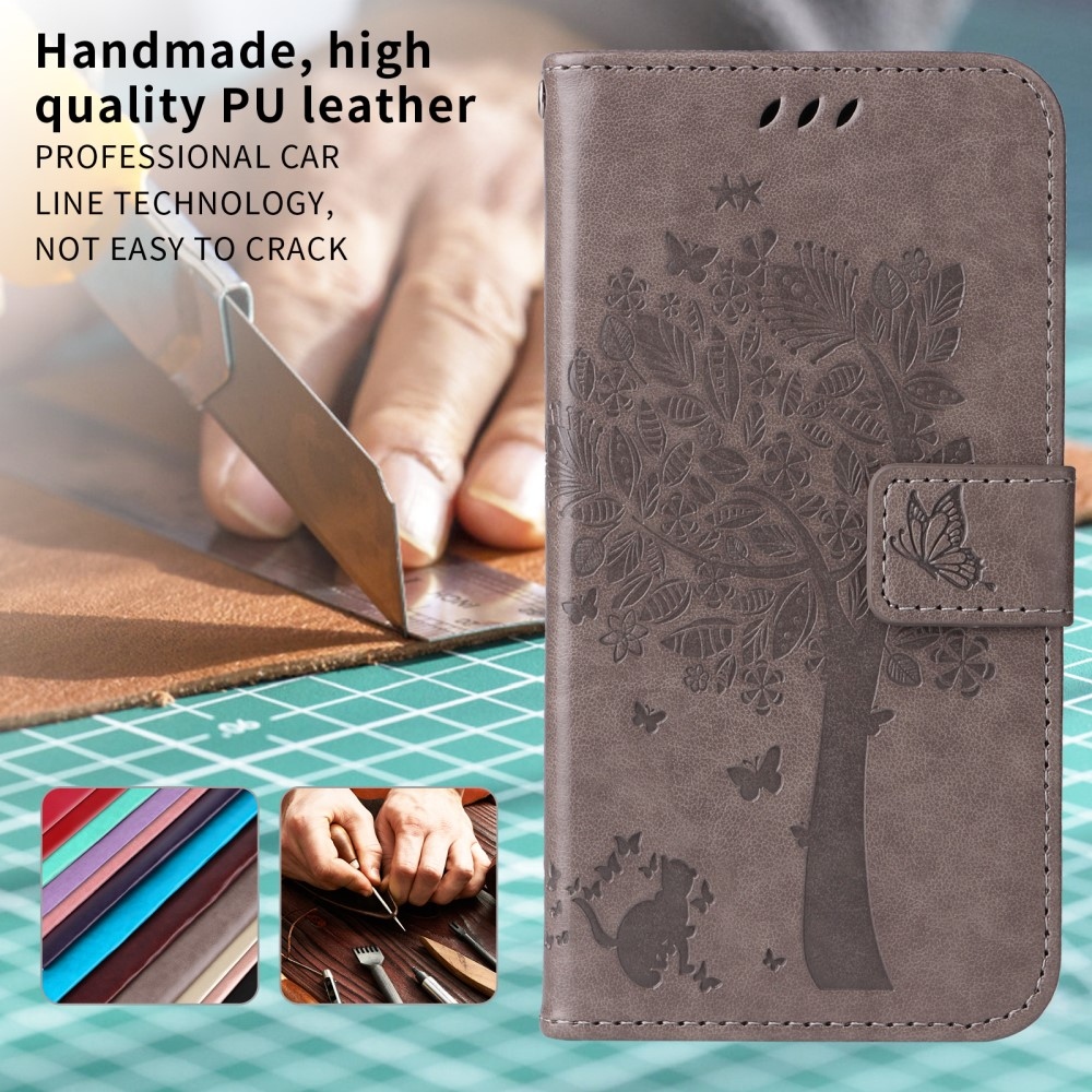 Trees knížkové pouzdro na Xiaomi Redmi A5 (171.7x77.8x8.3mm) - šedé