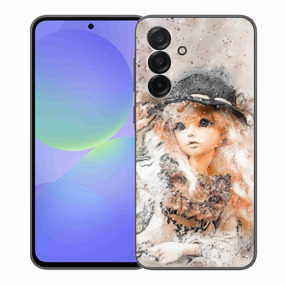 Gelový kryt mmCase na Samsung Galaxy A36 5G - holčička s kloboukem