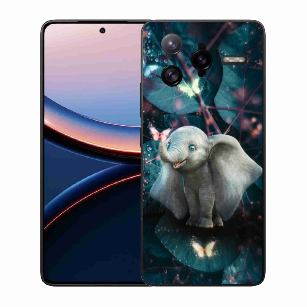Gelový kryt mmCase na Xiaomi Poco F7 Ultra - roztomilý slon