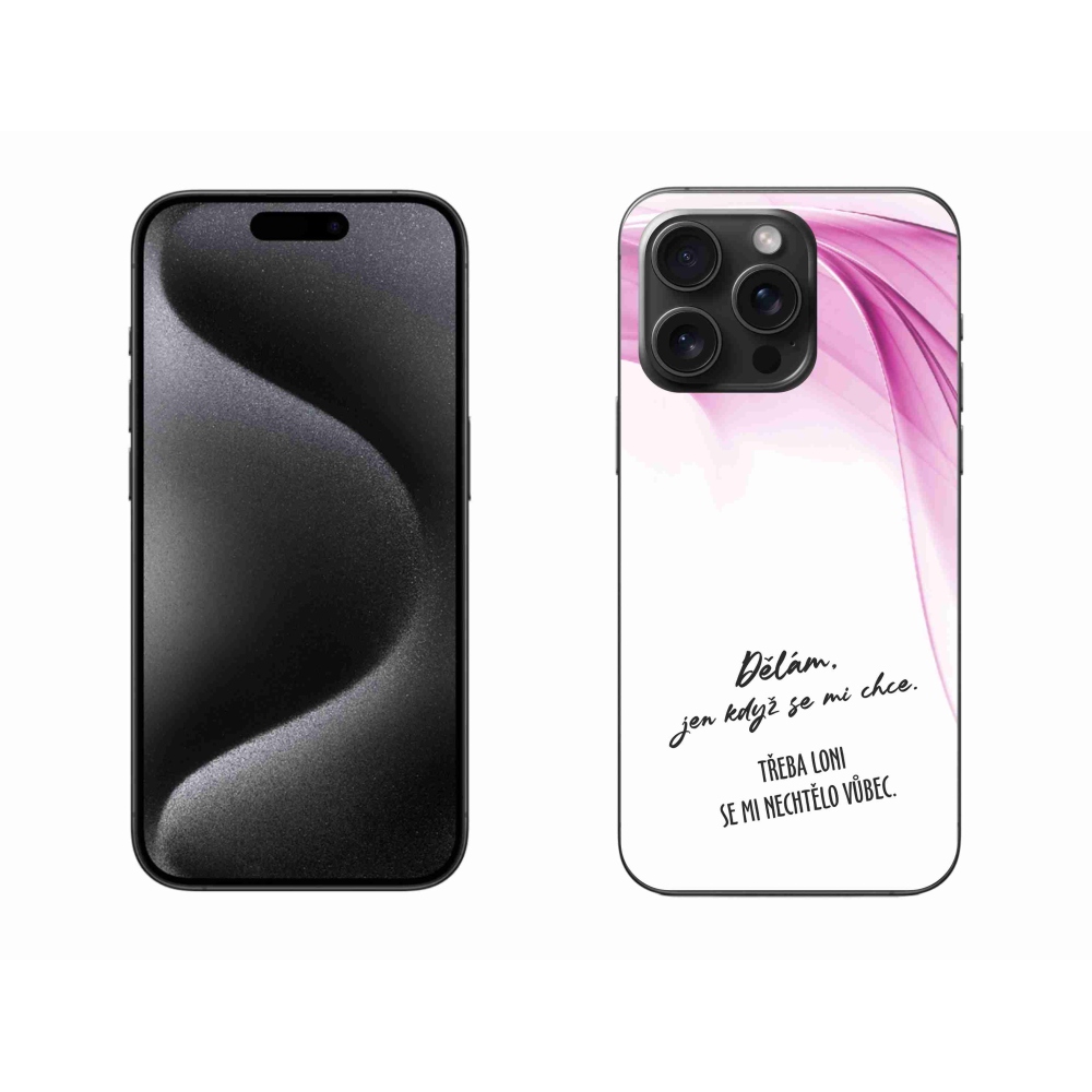 Gelový kryt mmCase na iPhone 15 Pro Max - vtipný text 12 bílé pozadí