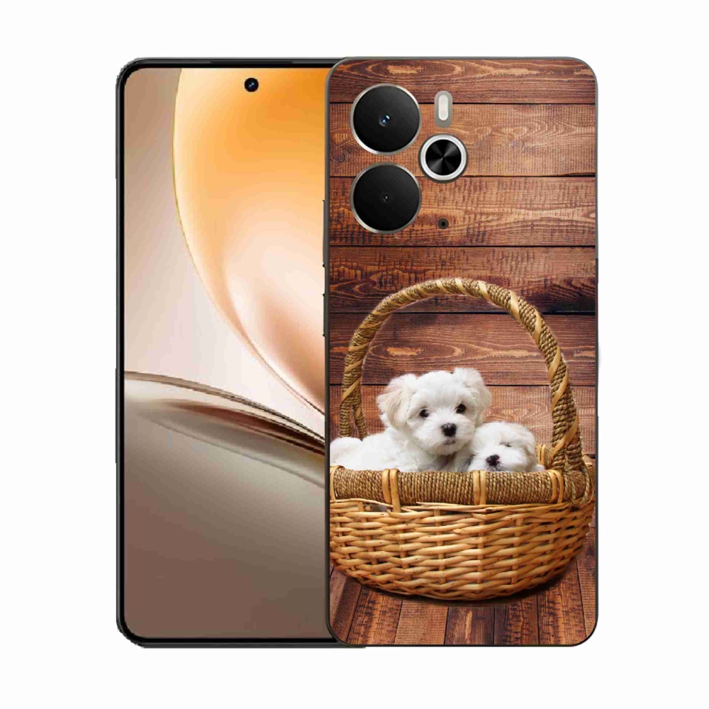 Gelový kryt mmCase na Realme 14 5G - štěňátka