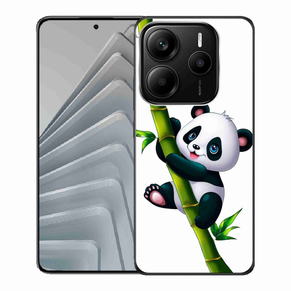 Gelový kryt mmCase na Xiaomi Redmi Note 14 5G - panda na bambusu