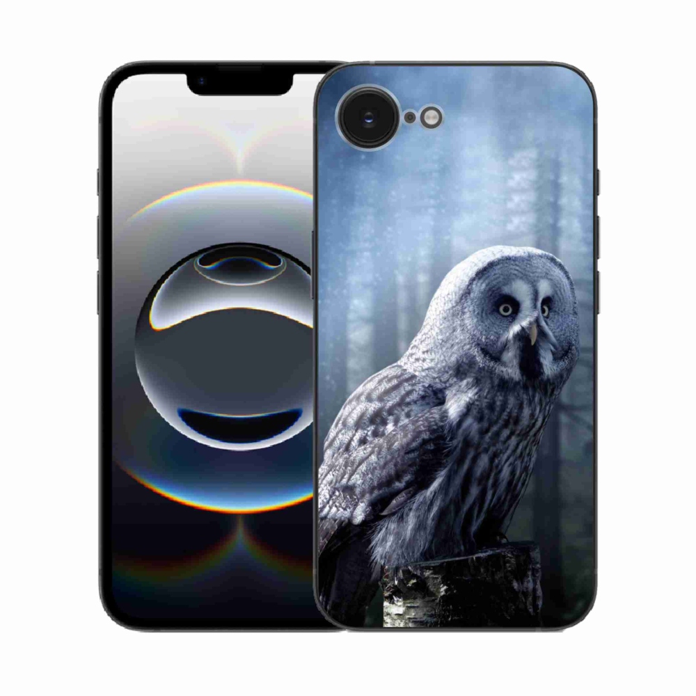 Gelový kryt mmCase na iPhone 16e - sova