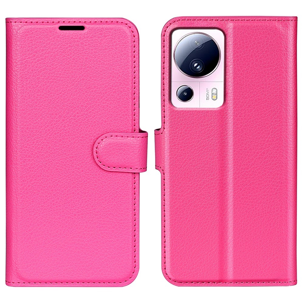 Litchi knížkové pouzdro na Xiaomi 13 Lite - rose