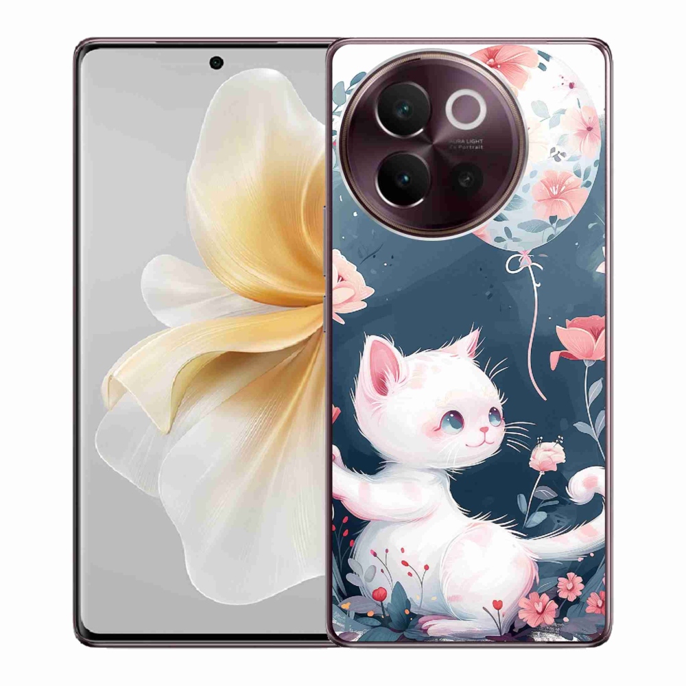 Gelový kryt mmCase na Vivo V40 Lite 5G - kotě s balónkem