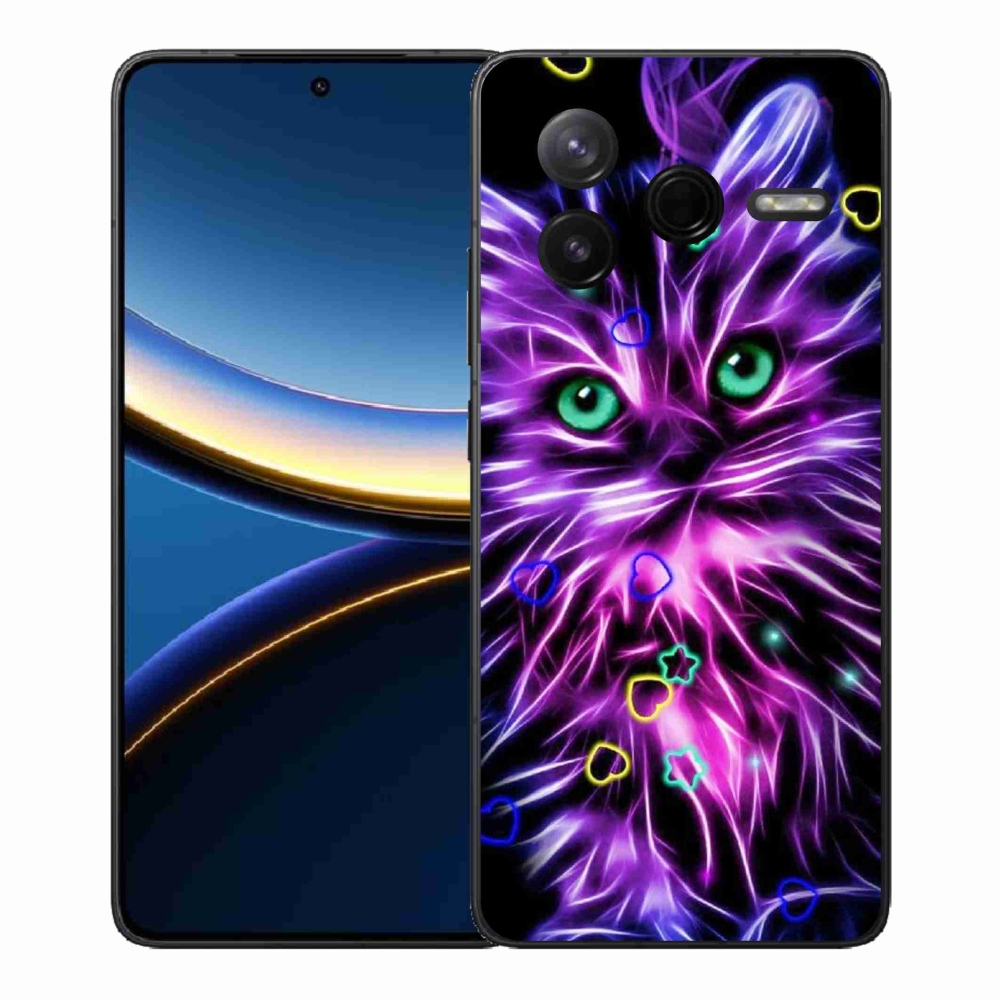 Gelový kryt mmCase na Xiaomi Poco F7 Pro - abstraktní kočka