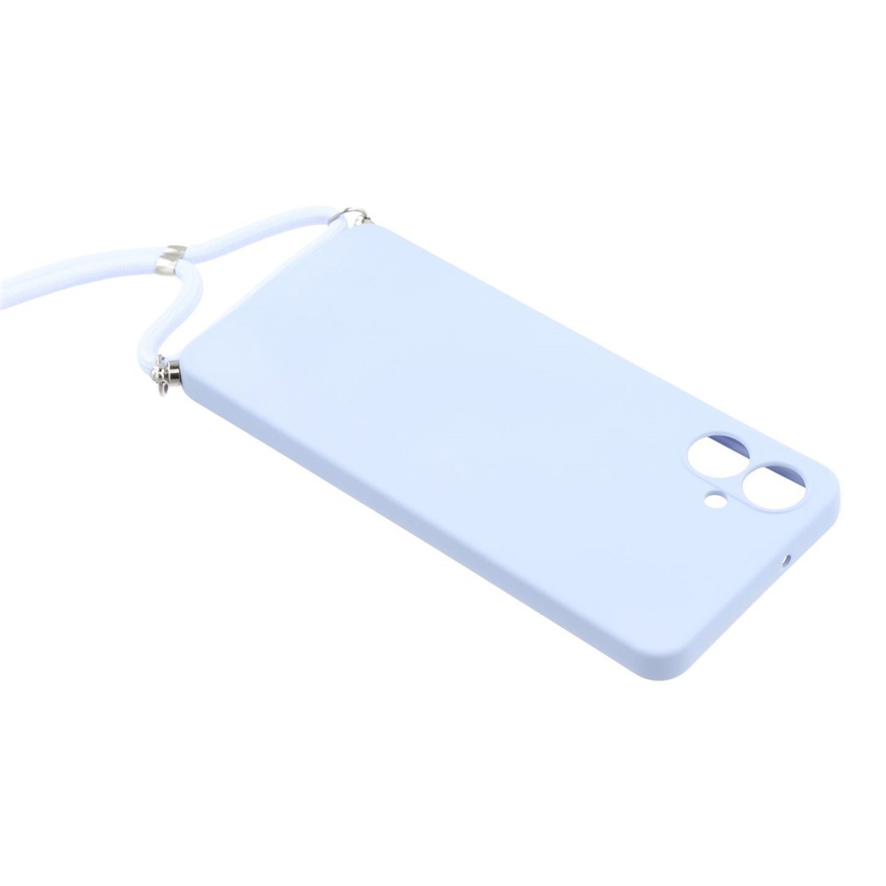 Lining gelový obal se šňůrkou na Samsung Galaxy A07 4G - světlefialový