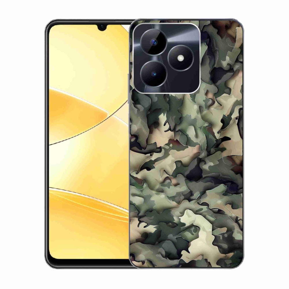 Gelový kryt mmCase na Realme C51/C53 - maskáčový vzor 9