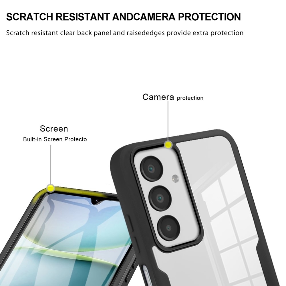 Acryl gelový obal s rámečkem pro ochranou displeje na Samsung Galaxy A16 4G/5G/A17 5G - černý