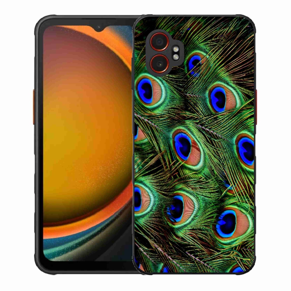 Gelový kryt mmCase na Samsung Galaxy Xcover 7 Pro - paví peří