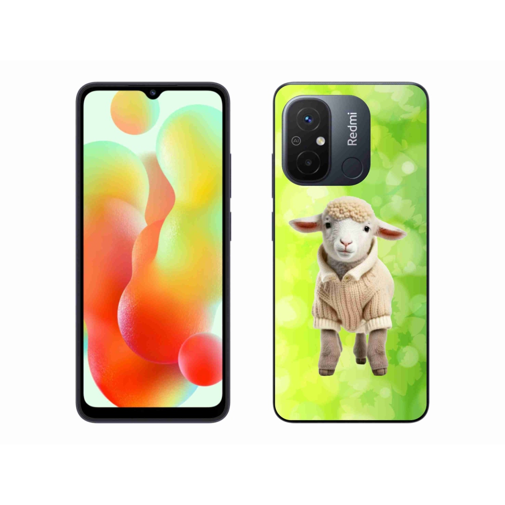 Gelový kryt mmCase na Xiaomi Redmi 12C - jehně ve svetru