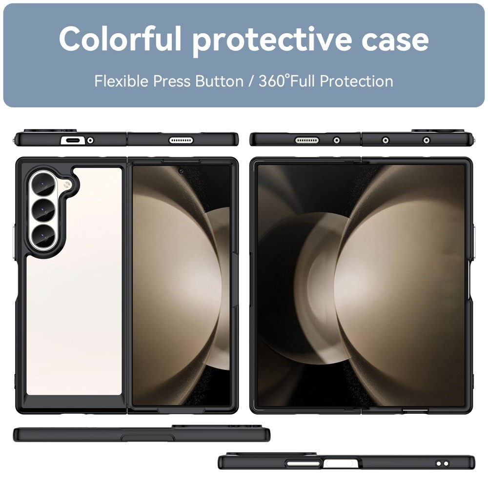 Gelový obal s pevnými zády na Samsung Galaxy Z Fold6 5G - černý