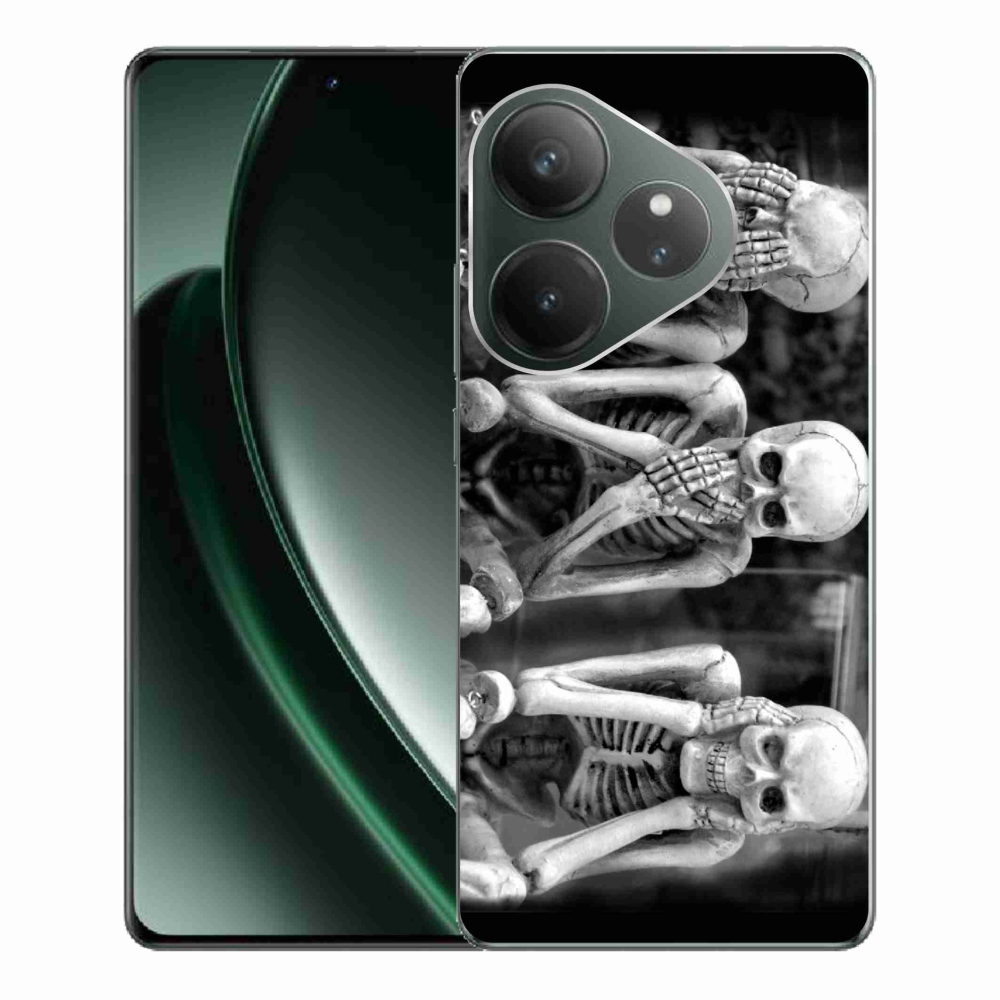 Gelový kryt mmCase na Realme GT 6 5G/GT 6T 5G - kostlivci