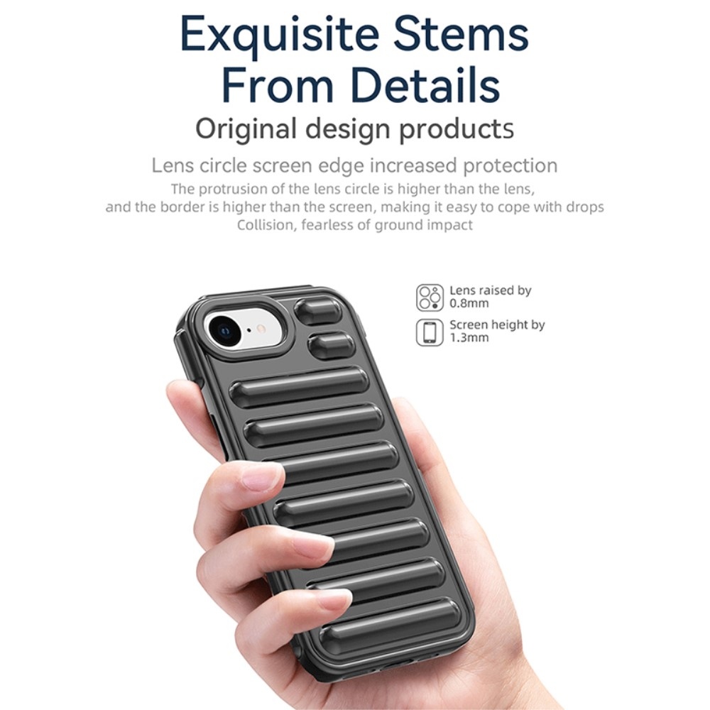 Capsule odolný gelový obal na iPhone 16e - černý