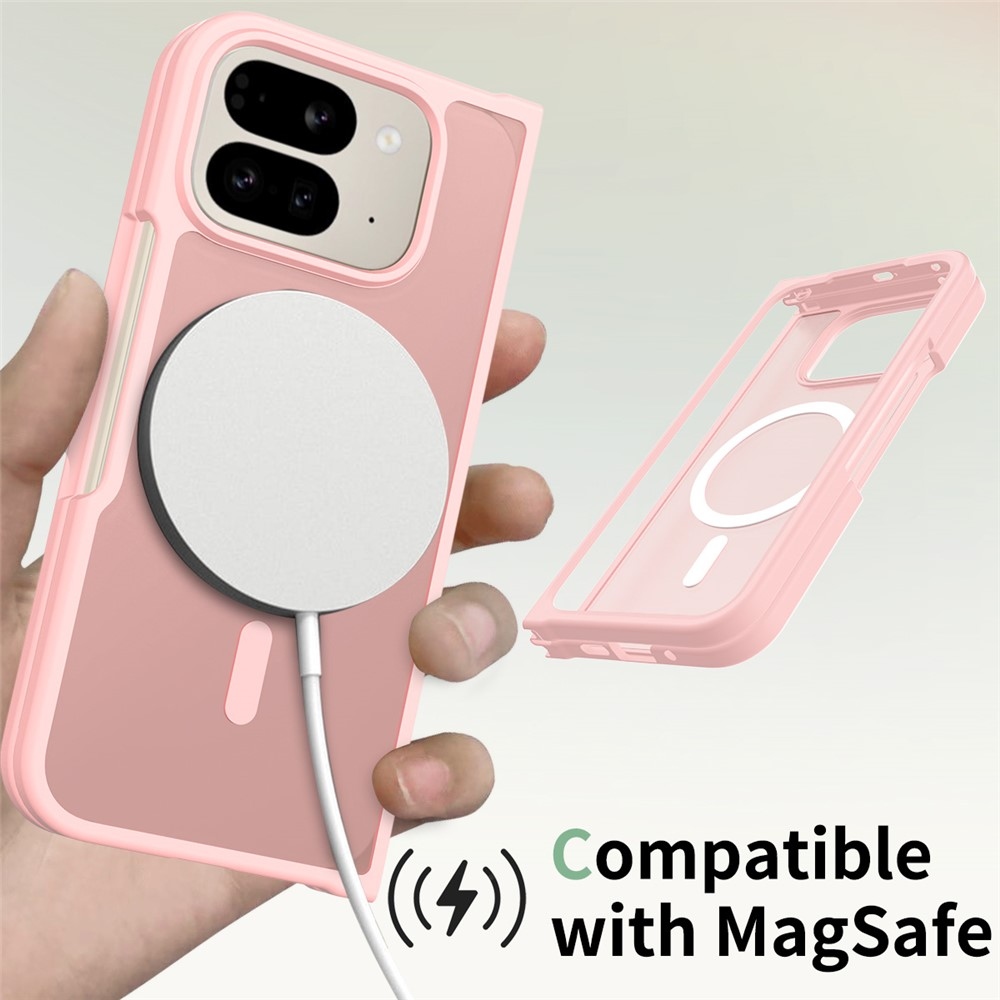 Skin gelový obal s pevnými zády a podporou MagSafe na Google Pixel 10 Pro Fold - růžový