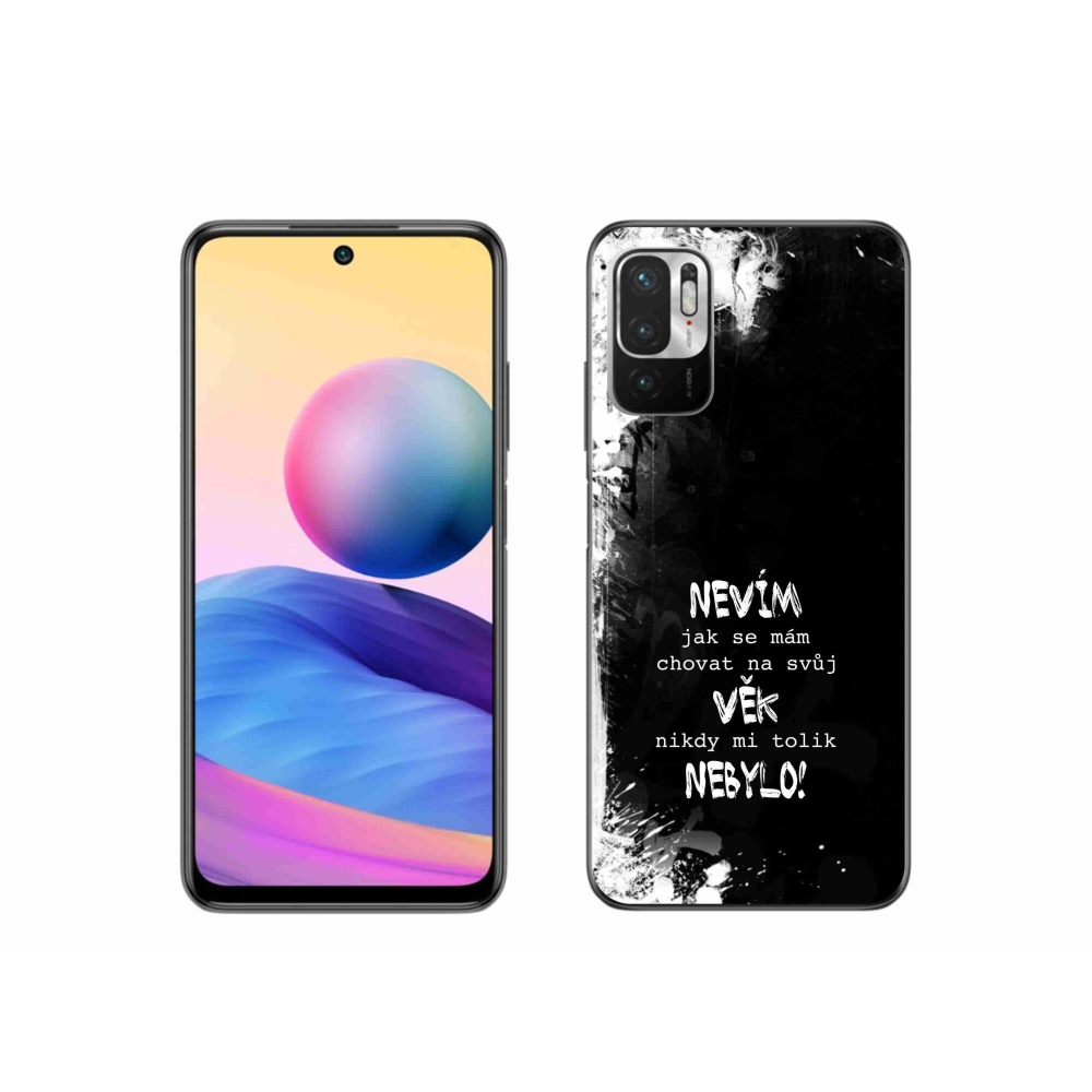 Gelový kryt mmCase na Xiaomi Redmi Note 10 5G - vtipný text 14 černé pozadí