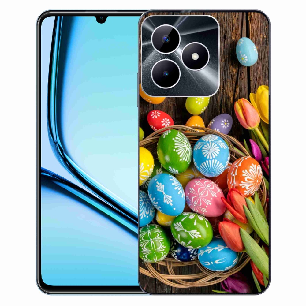 Gelový kryt mmCase na Realme Note 50 - velikonoční vajíčka