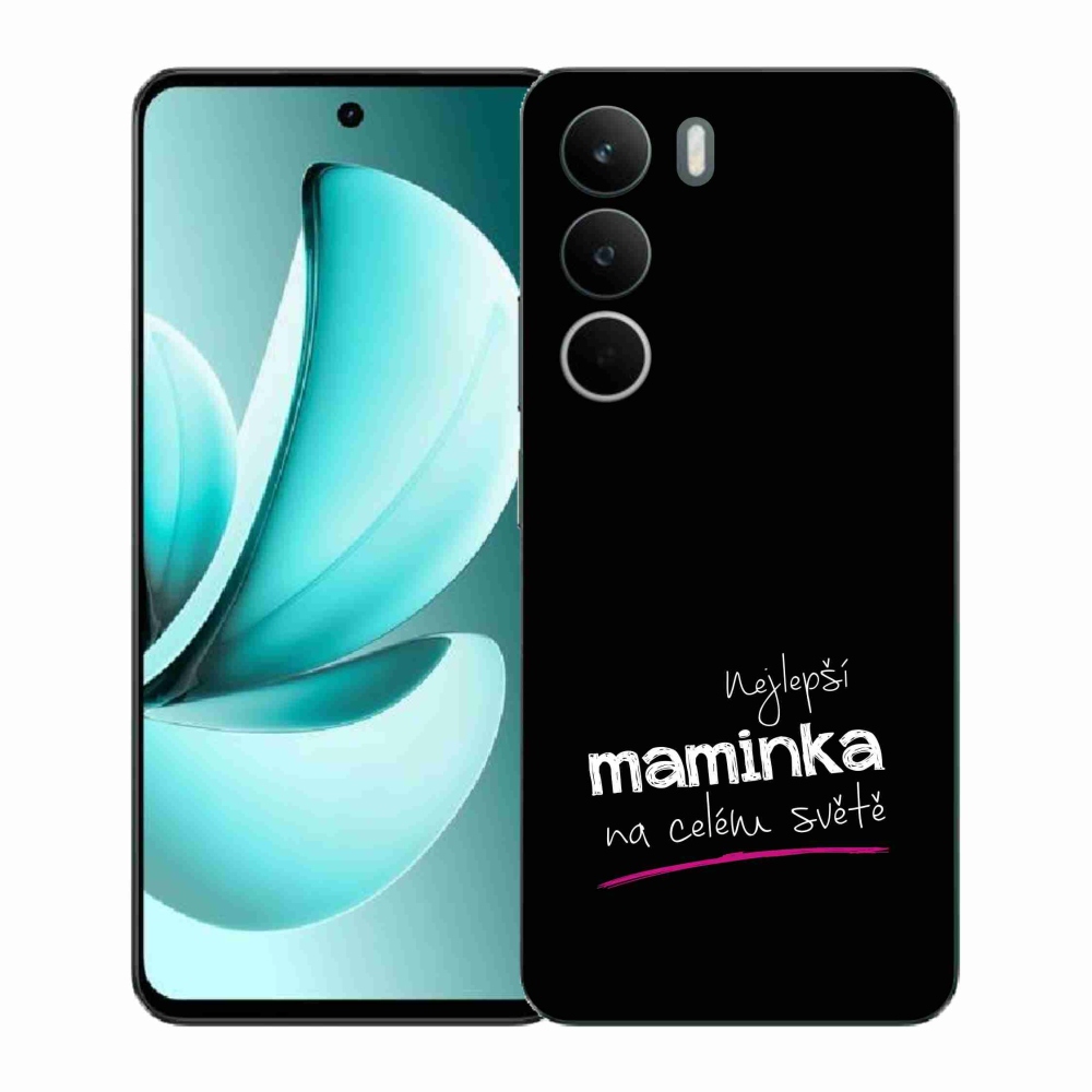 Gelový kryt mmCase na Realme C71 - nejlepší maminka 4 černé pozadí