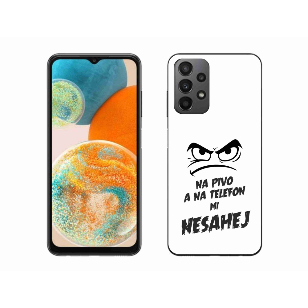 Gelový kryt mmCase na Samsung Galaxy A23 4G/5G - pivní motiv 2 bílé pozadí