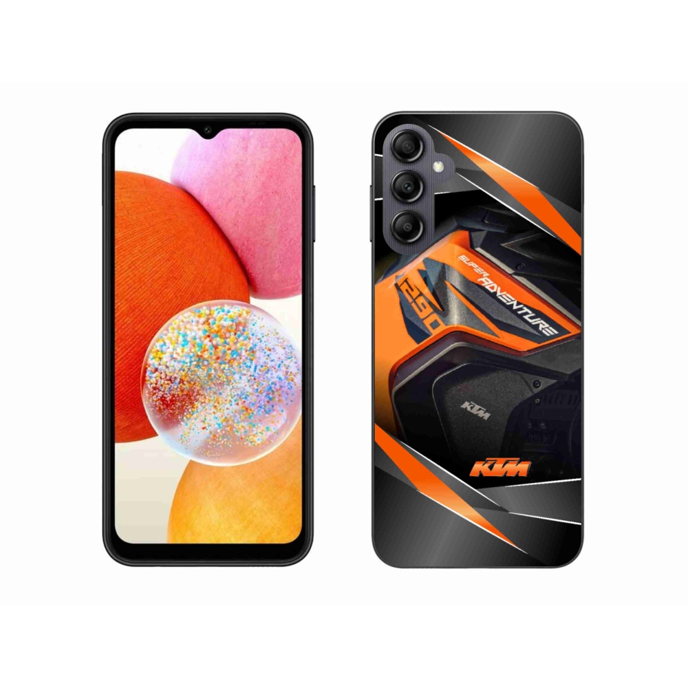 Gelový kryt mmCase na Samsung Galaxy A14 4G/5G - motorka ktm