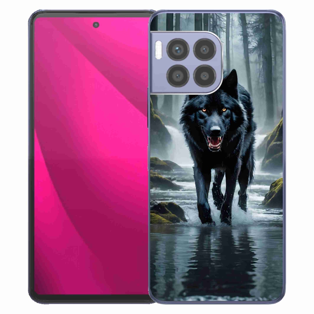 Gelový kryt mmCase na T-Mobile T Phone 2 Pro - černý vlk