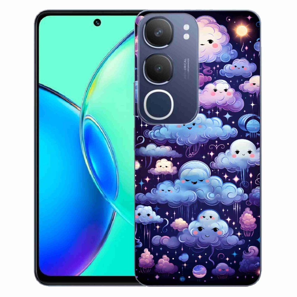 Gelový kryt mmCase na Vivo Y19s - mráčky