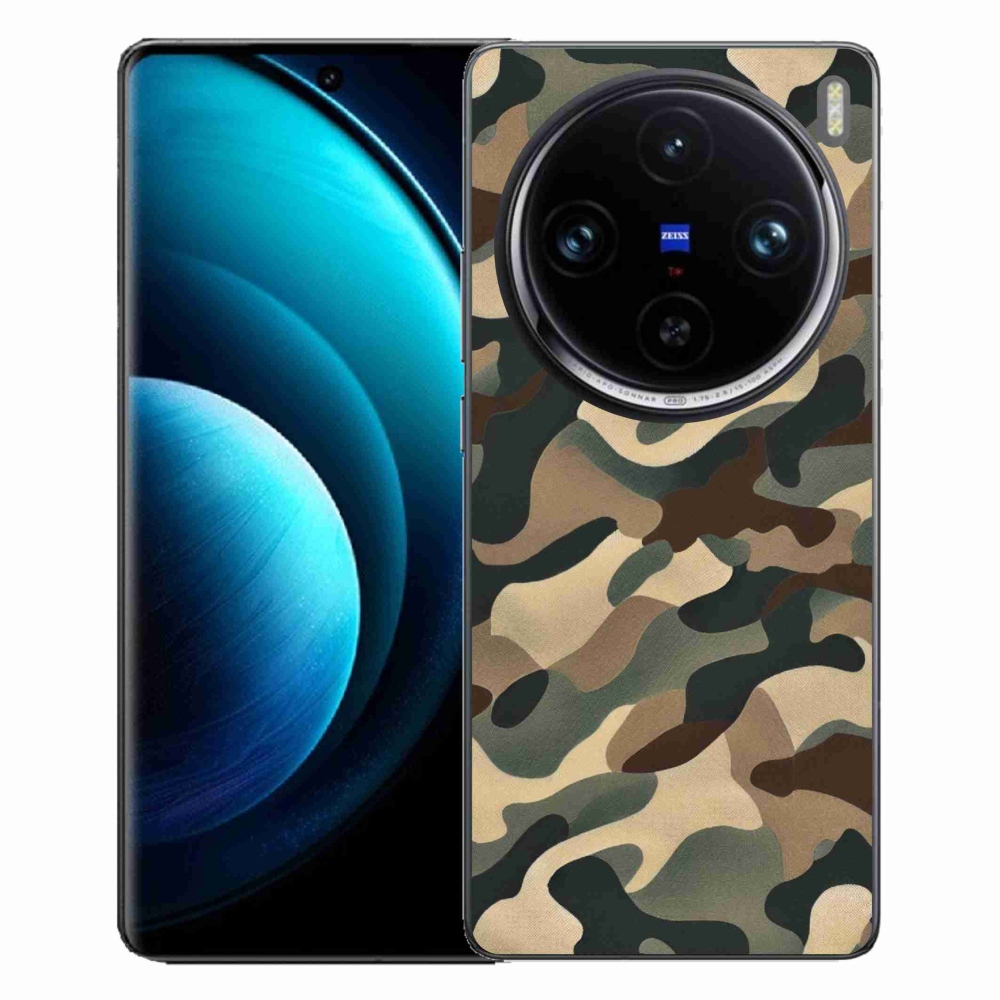 Gelový kryt mmCase na Vivo X100 Pro 5G - maskáčový vzor 11