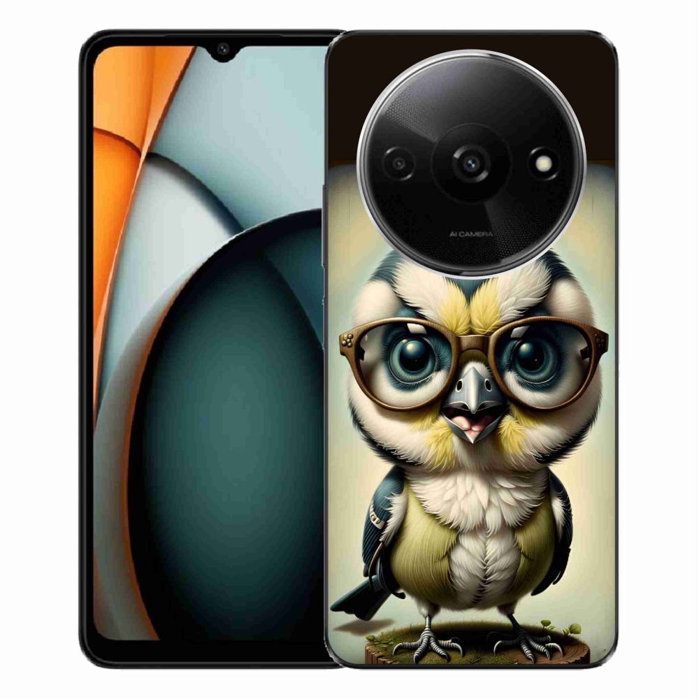 Gelový kryt mmCase na Xiaomi Redmi A3 - mládě s brýlemi