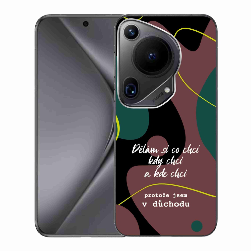 Gelový kryt mmCase na Huawei Pura 70 Ultra - vtipný text 10 černé pozadí