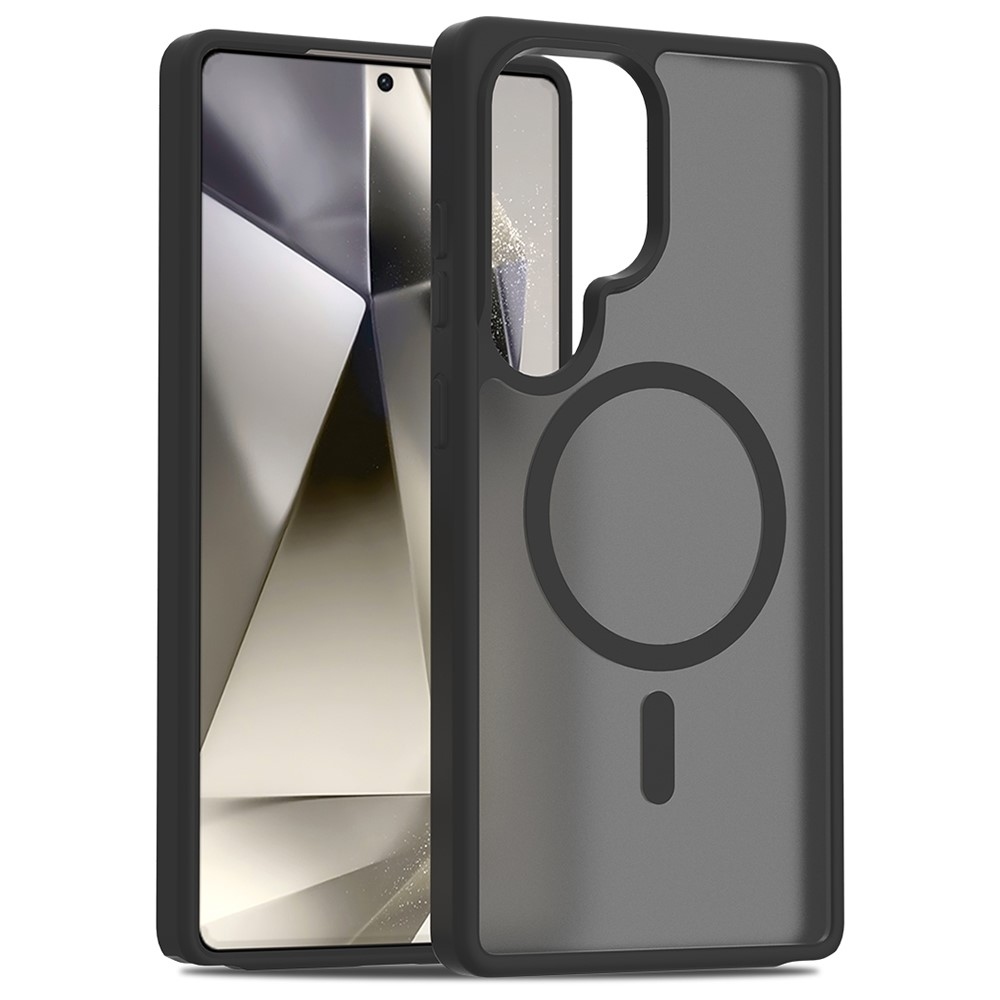 Skin gelový obal s pevnými zády a podporou MagSafe na Samsung Galaxy S25 Ultra - černý