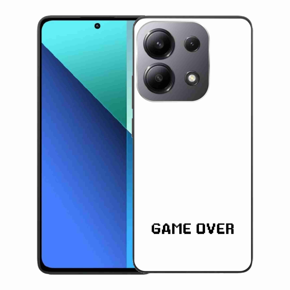 Gelový kryt mmCase na Xiaomi Redmi Note 13 - game over bílé pozadí