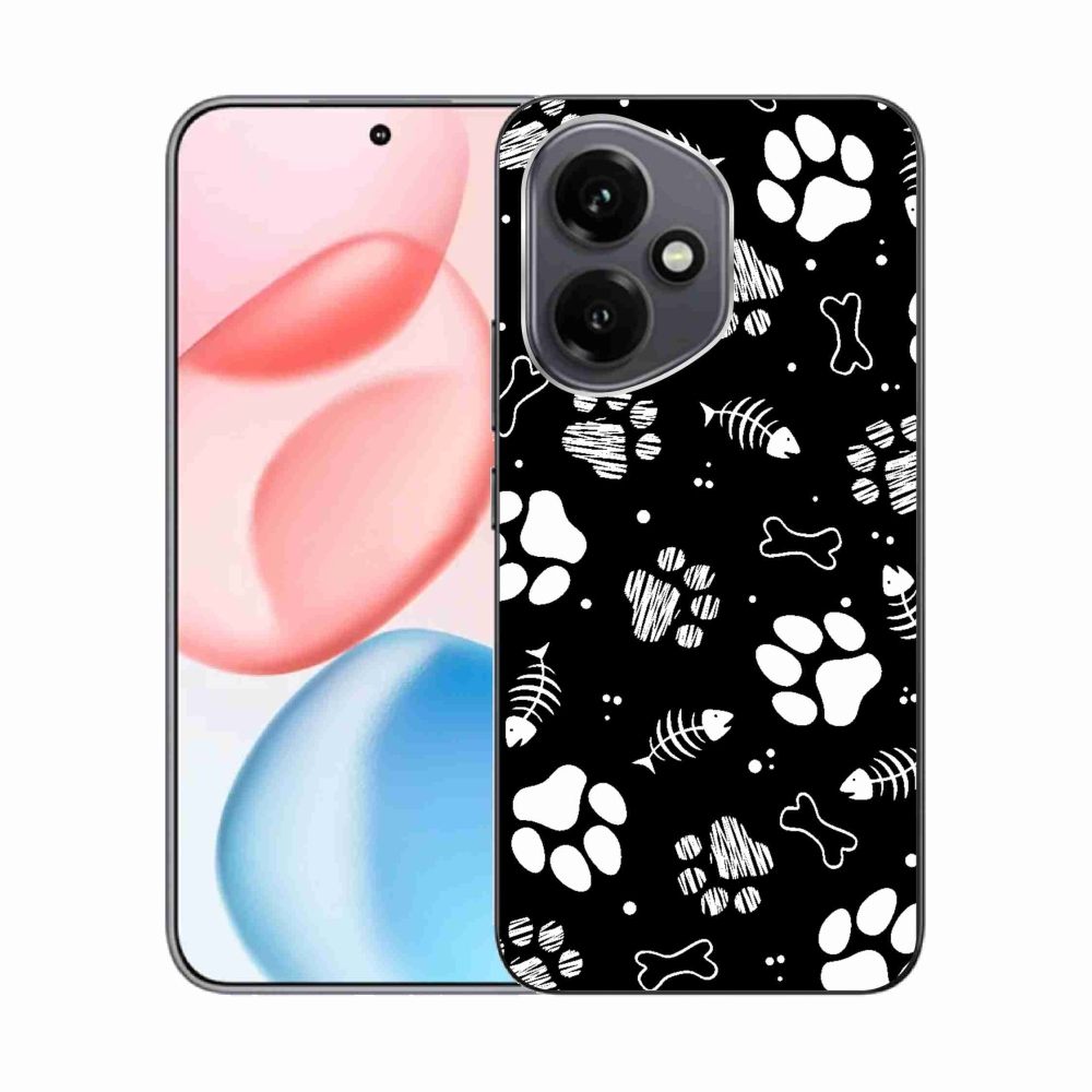 Gelový kryt mmCase na Honor 400 - psí tlapky