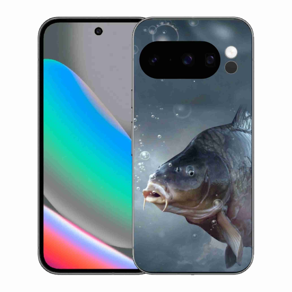 Gelový kryt mmCase na Google Pixel 10 Pro - kapr a bublinky