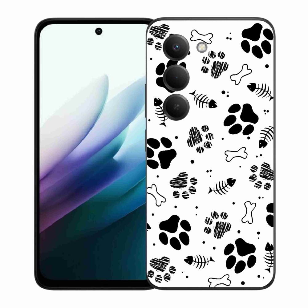 Gelový kryt mmCase na Xiaomi Redmi 15 4G/5G (171mm) - psí tlapky 1