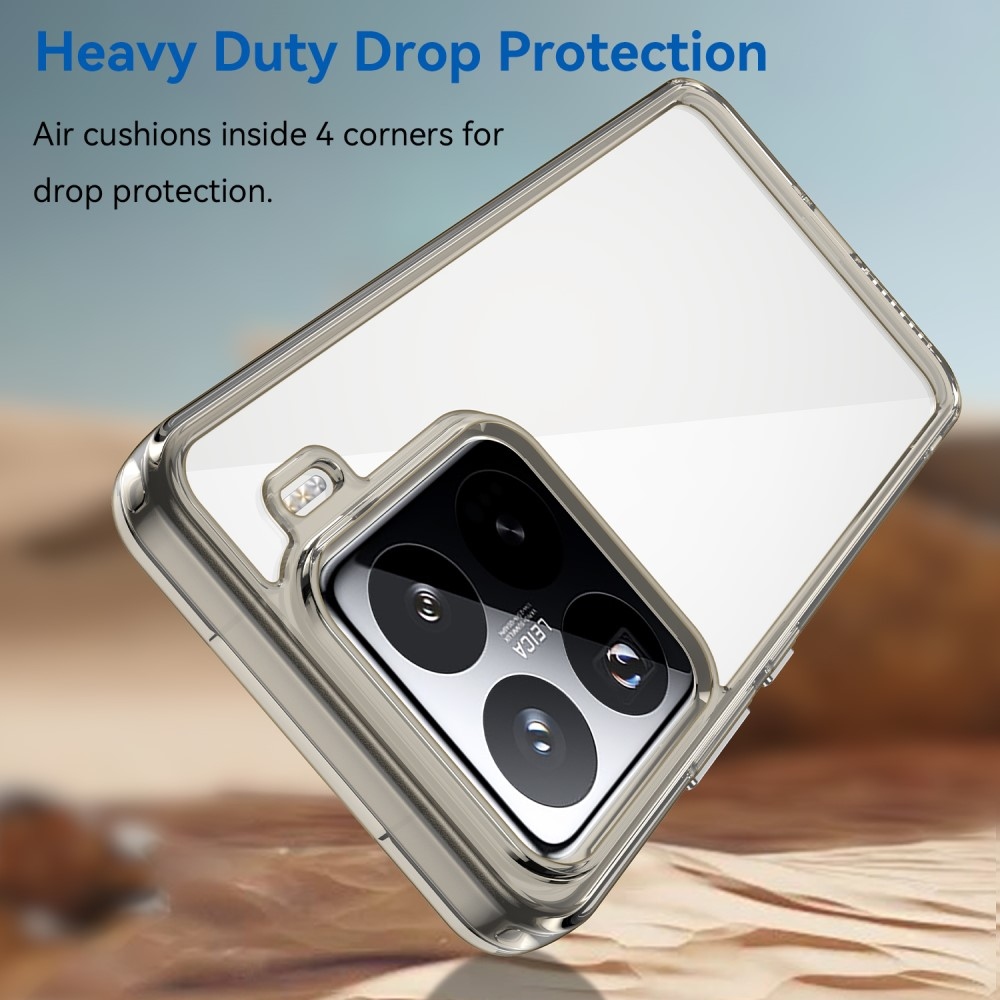 Gelový obal s pevnými zády na Xiaomi 15 Pro - šedý