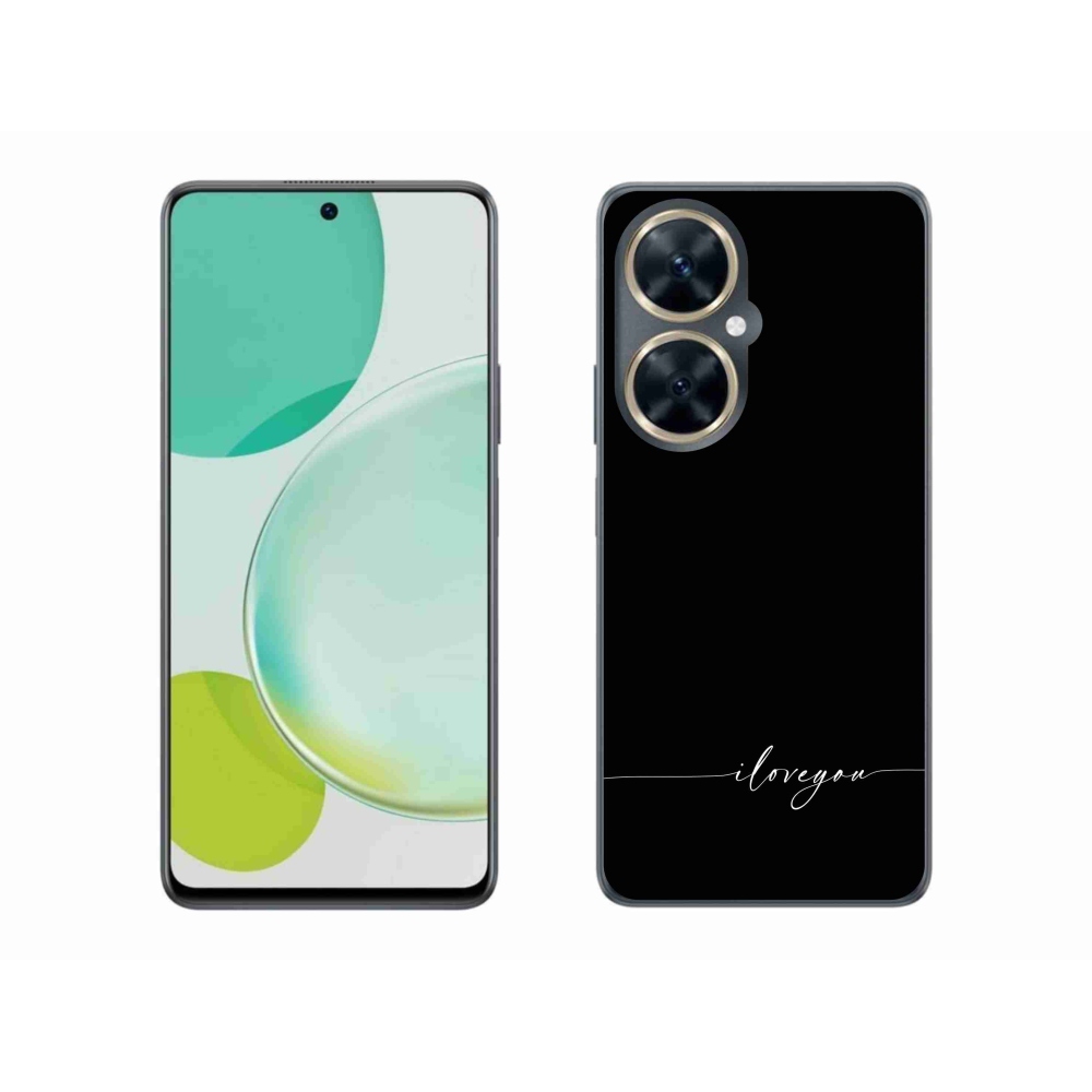 Gelový kryt mmCase na Huawei Nova 11i - I love you černé pozadí