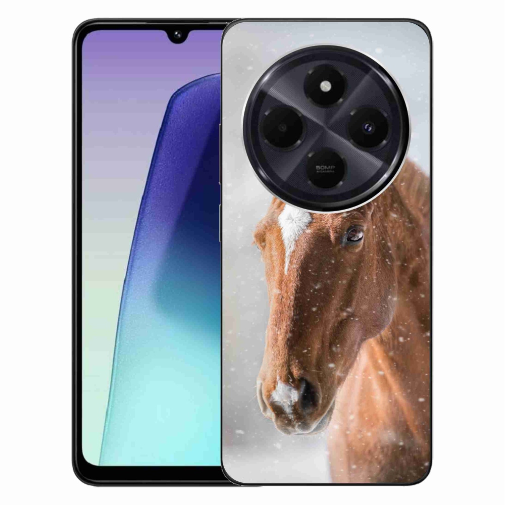 Gelový kryt mmCase na Xiaomi Redmi 14C/Poco C75 - hnědý kůň 2