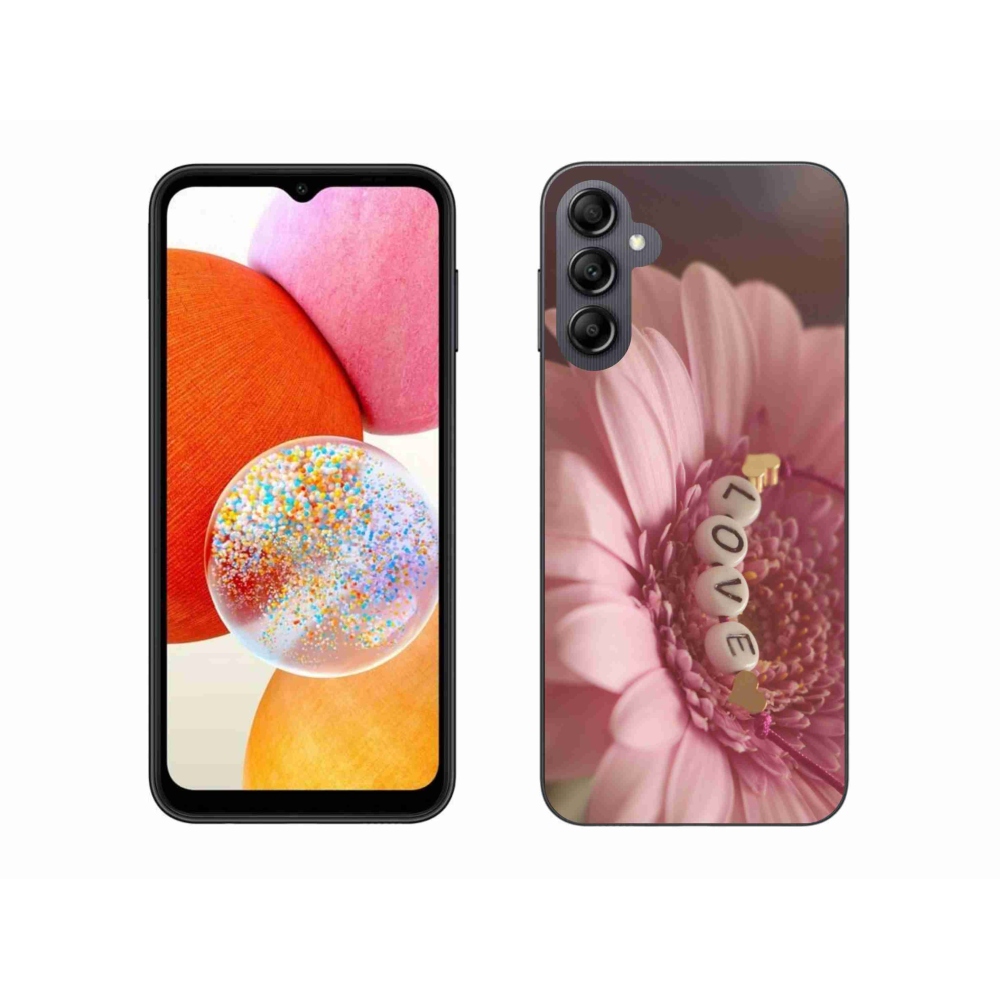 Gelový kryt mmCase na Samsung Galaxy A14 4G/5G - přívěsek love