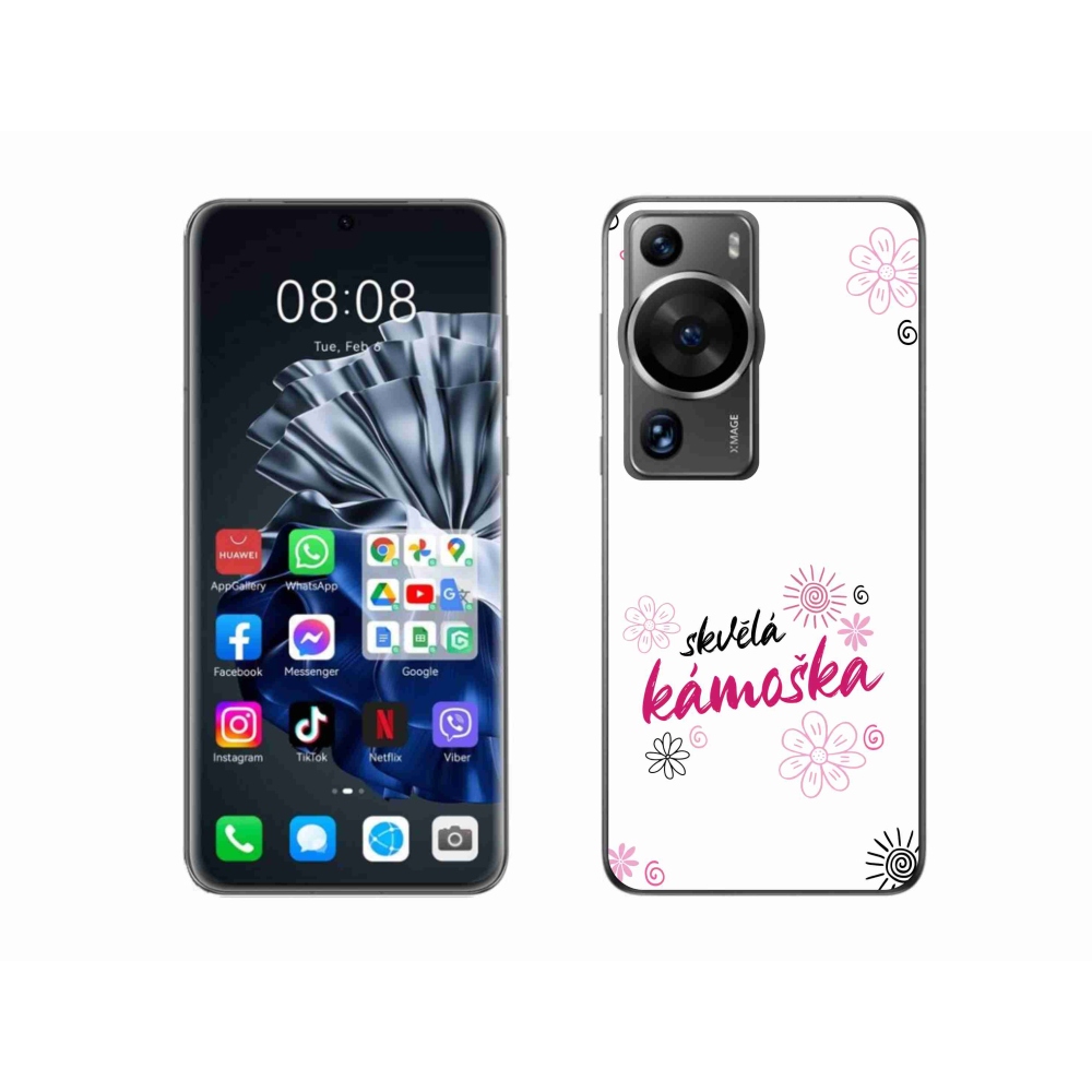 Gelový kryt mmCase na Huawei P60 Pro - skvělá kámoška bílé pozadí