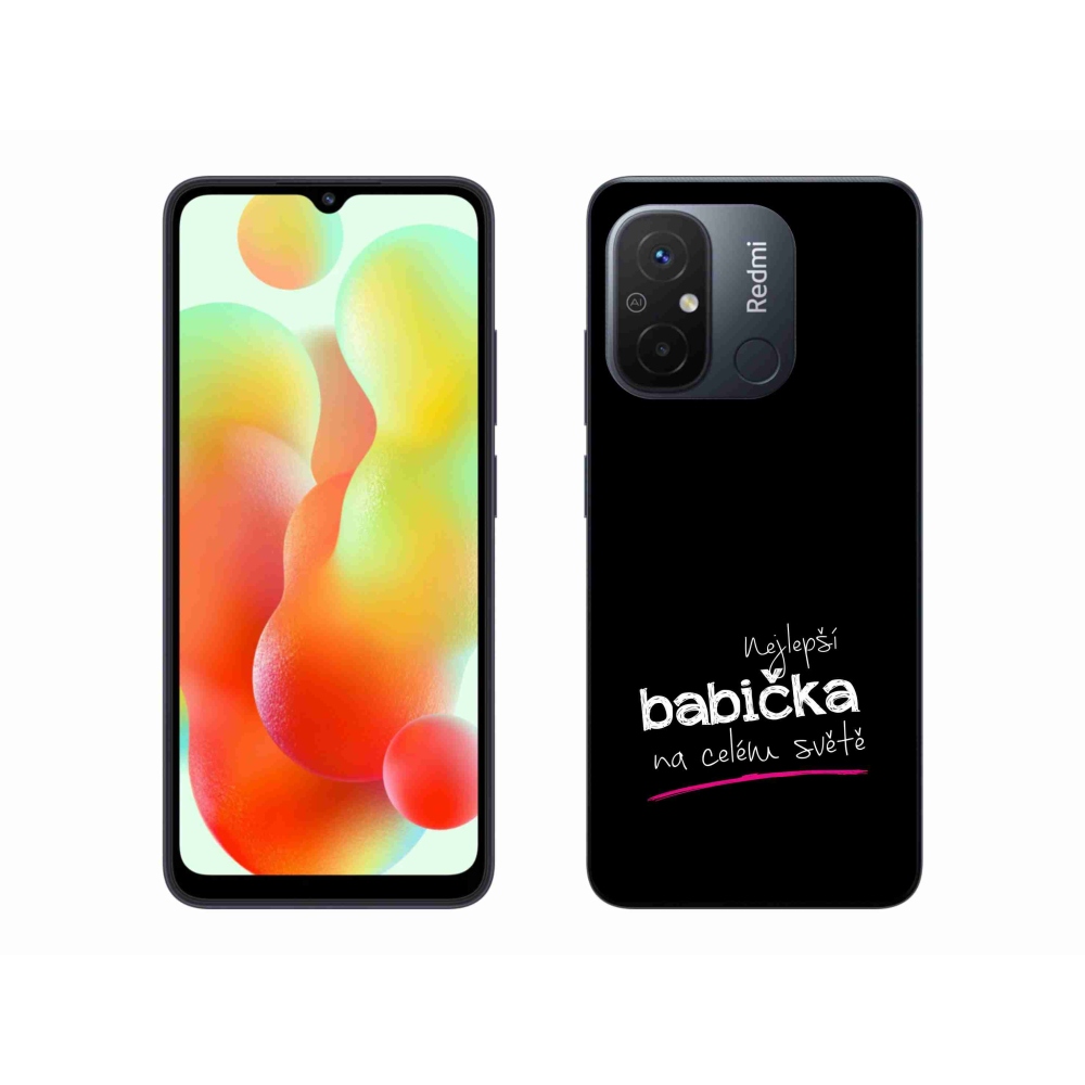 Gelový kryt mmCase na Xiaomi Redmi 12C - nejlepší babička 4 černé pozadí