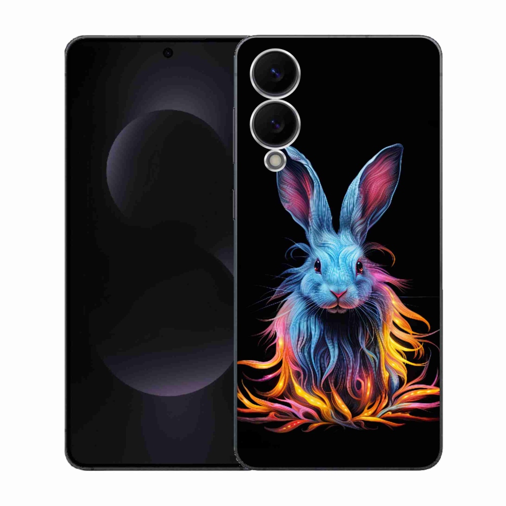 Gelový kryt mmCase na Samsung Galaxy S25 Edge - abstraktní zajíc