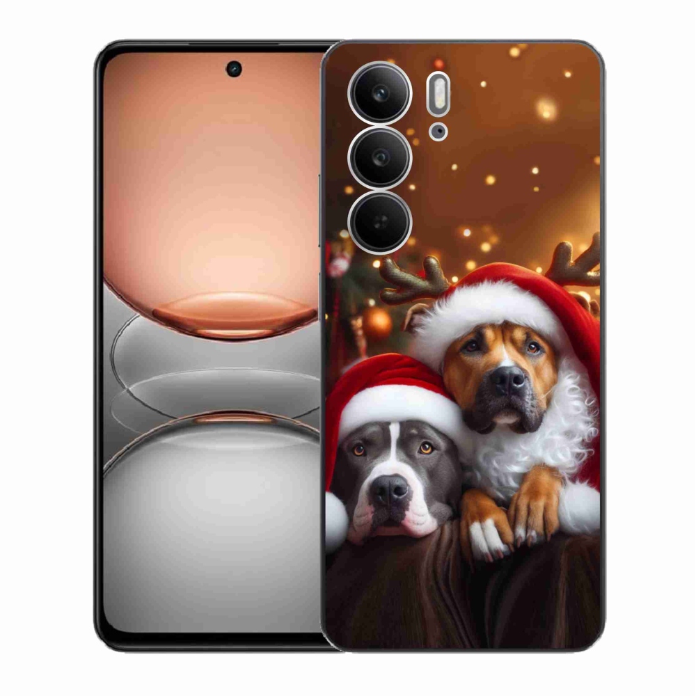 Gelový kryt mmCase na Realme C75 - vánoční psi