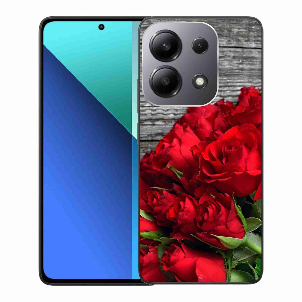 Gelový kryt mmCase na Xiaomi Redmi Note 13 - červené růže