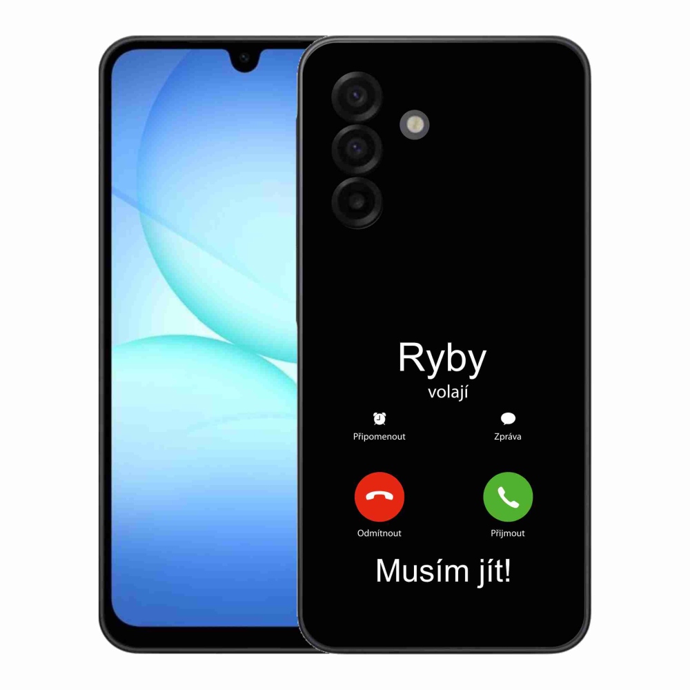 Gelový kryt mmCase na Samsung Galaxy A17 5G - ryby volají černé pozadí