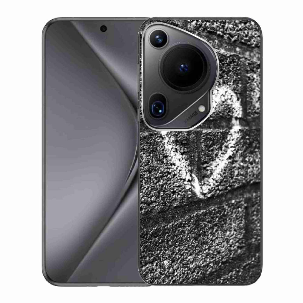Gelový kryt mmCase na Huawei Pura 70 Ultra - srdce na zdi