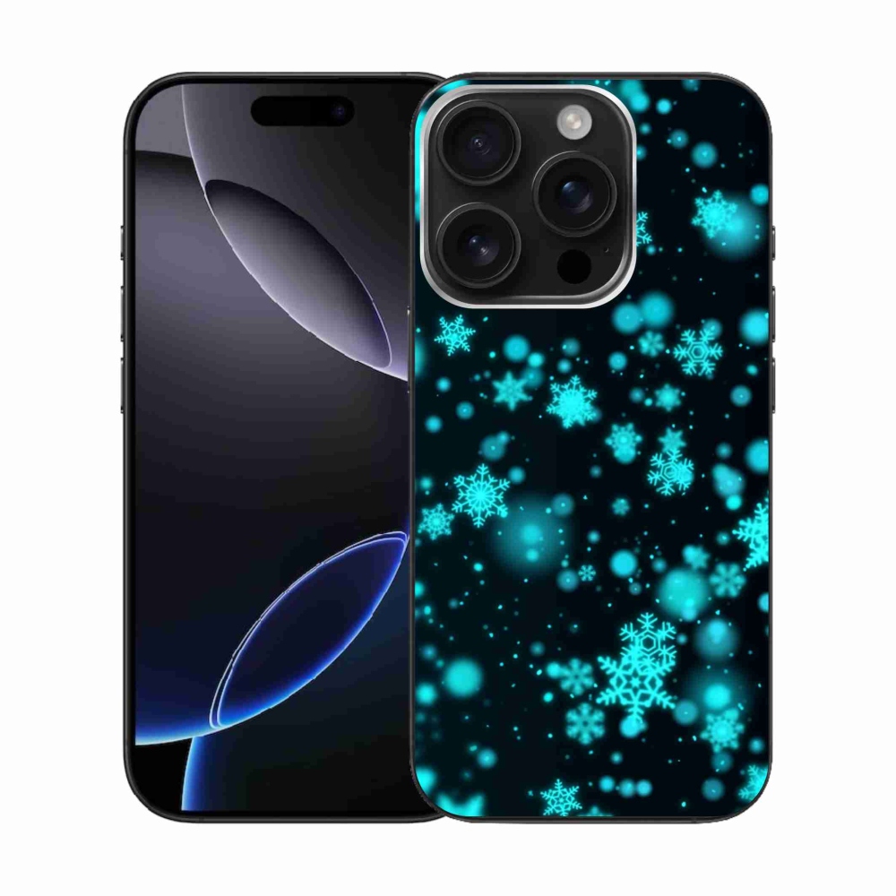 Gelový kryt mmCase na iPhone 16 Pro - sněhové vločky 1
