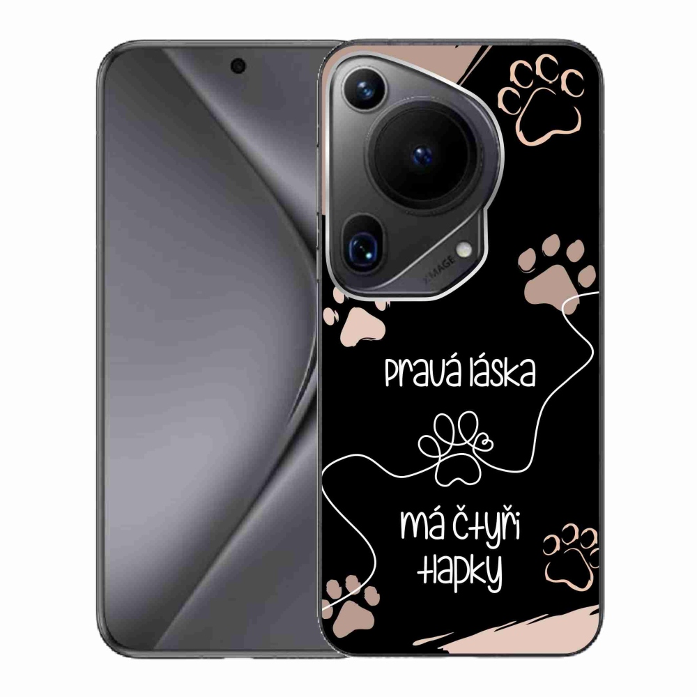 Gelový kryt mmCase na Huawei Pura 70 Ultra - psí motiv 1 černé pozadí